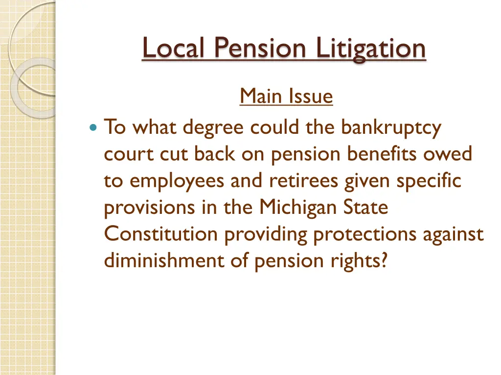 local pension litigation