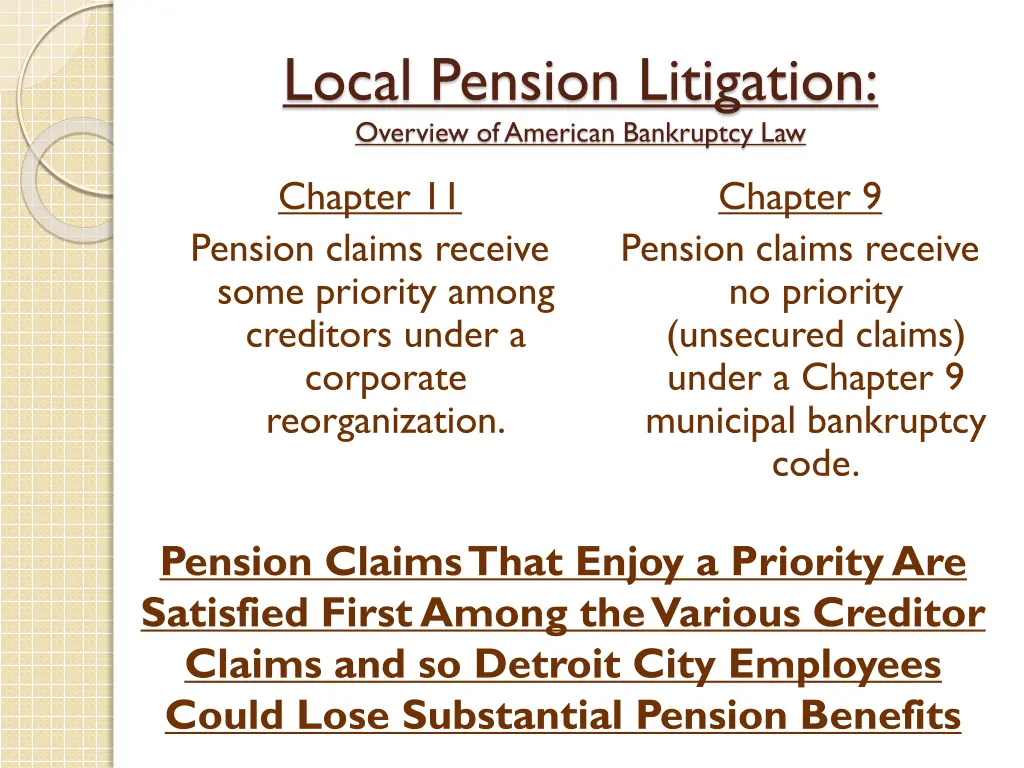 local pension litigation overview of american