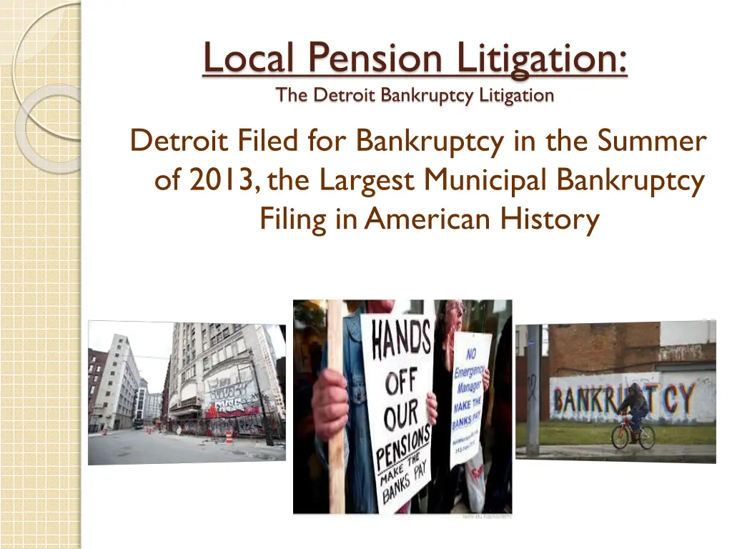 local pension litigation the detroit bankruptcy