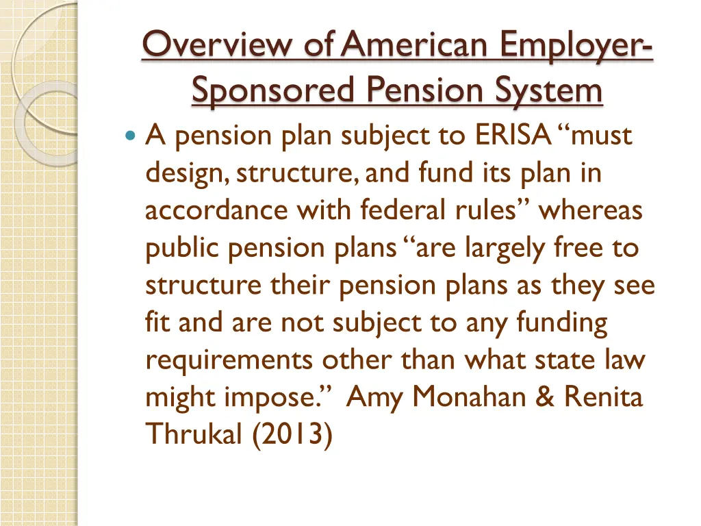 overview of american employer sponsored pension 1