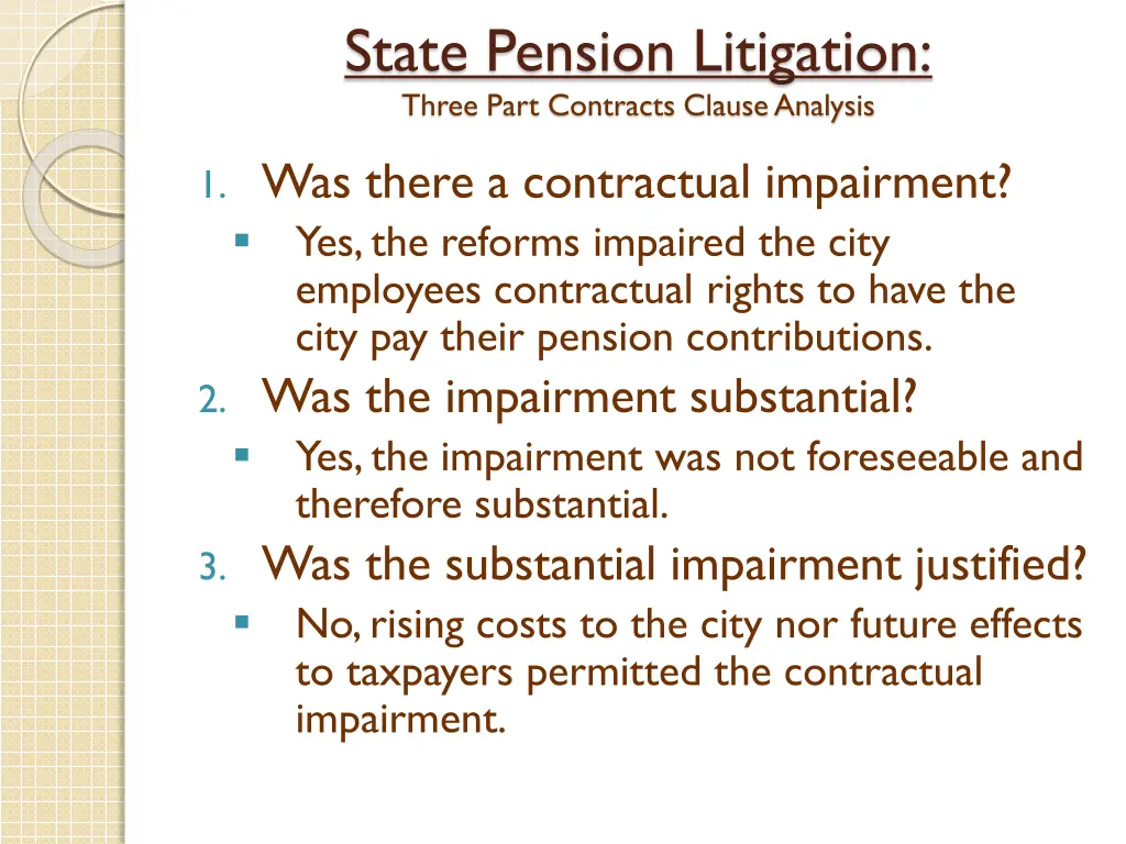 state pension litigation three part contracts