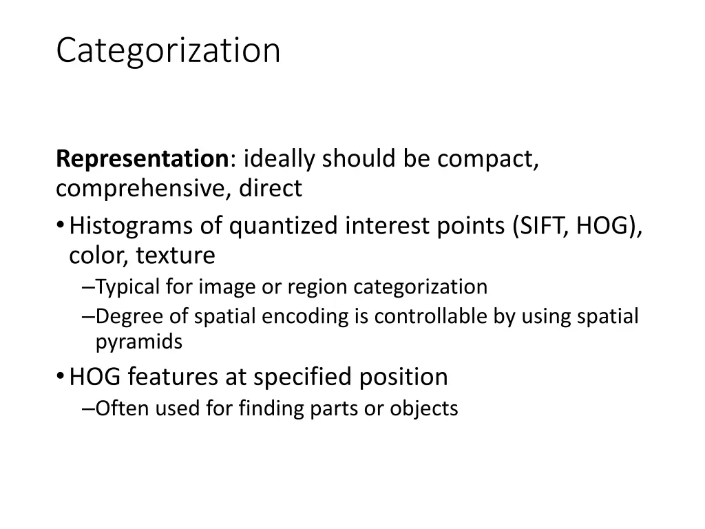 categorization