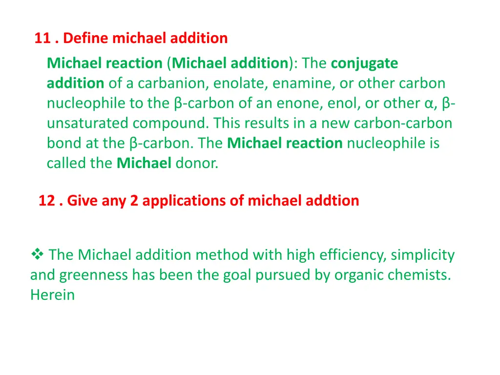 11 define michael addition