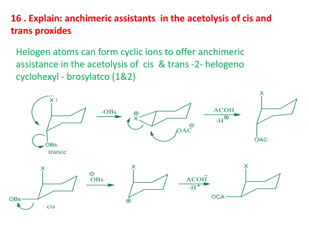 16 explain anchimeric assistants