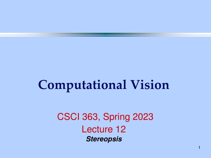 computational vision