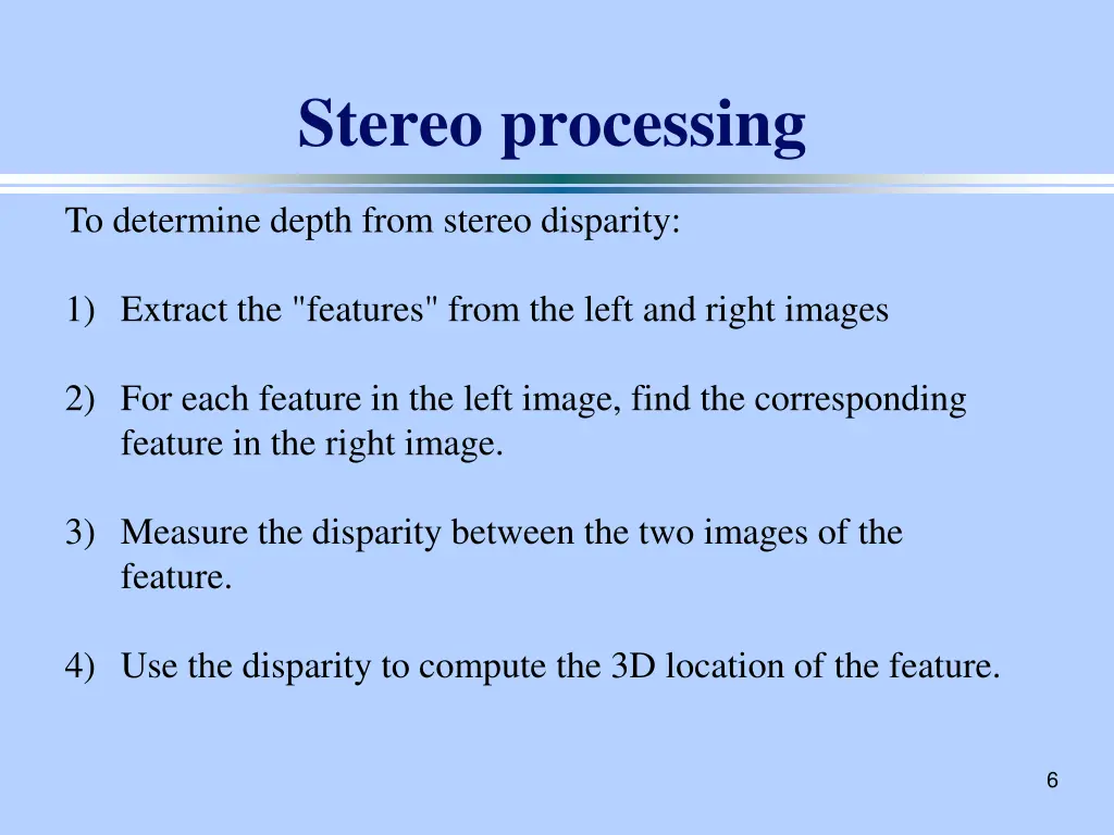 stereo processing