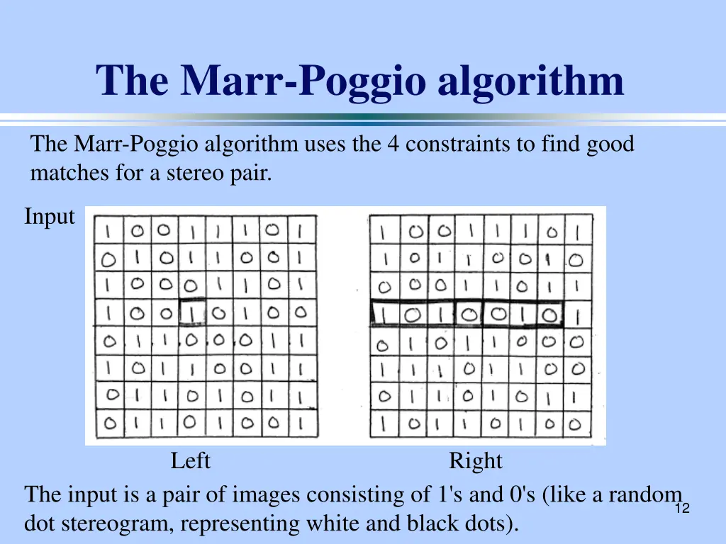 the marr poggio algorithm