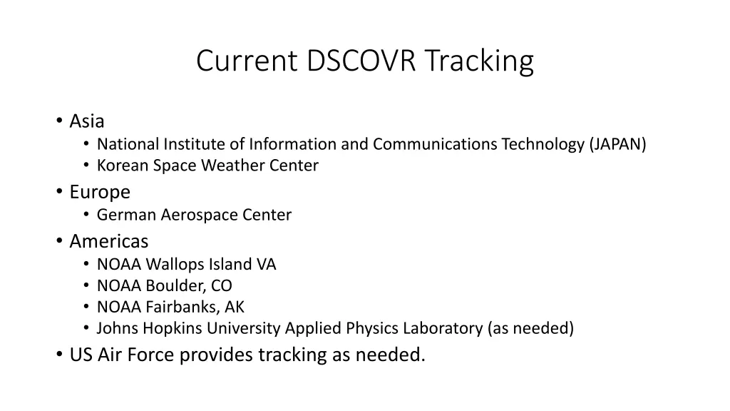 current dscovr tracking