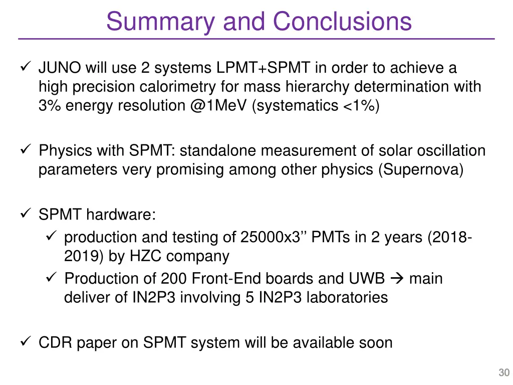 summary and conclusions