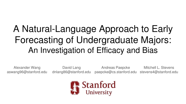 a natural language approach to early forecasting