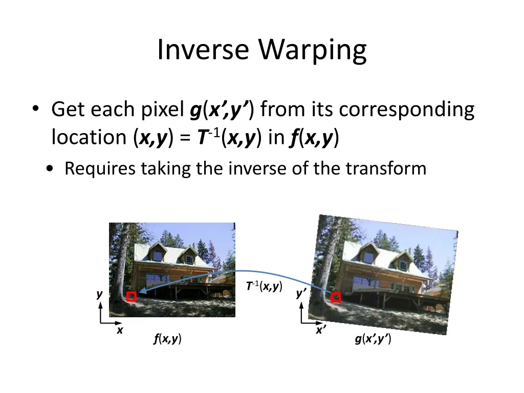 inverse warping