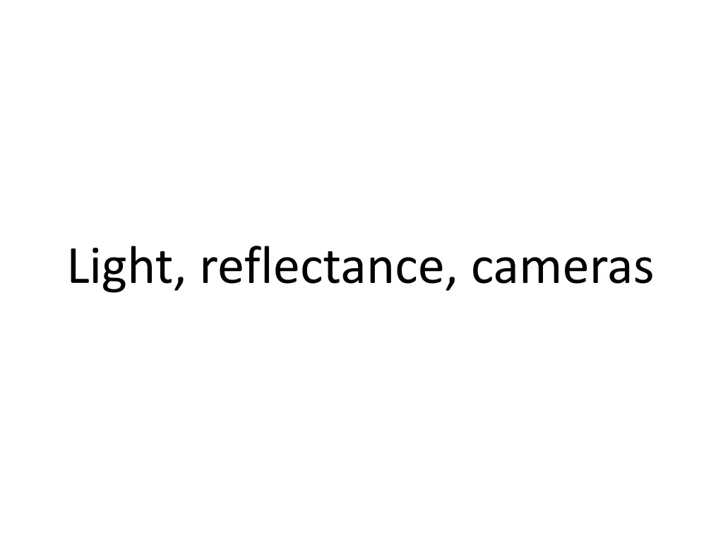 light reflectance cameras