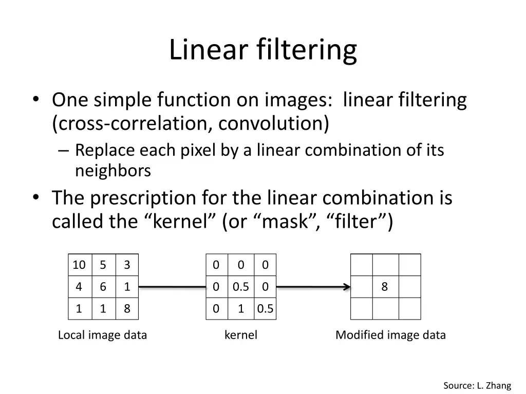 linear filtering