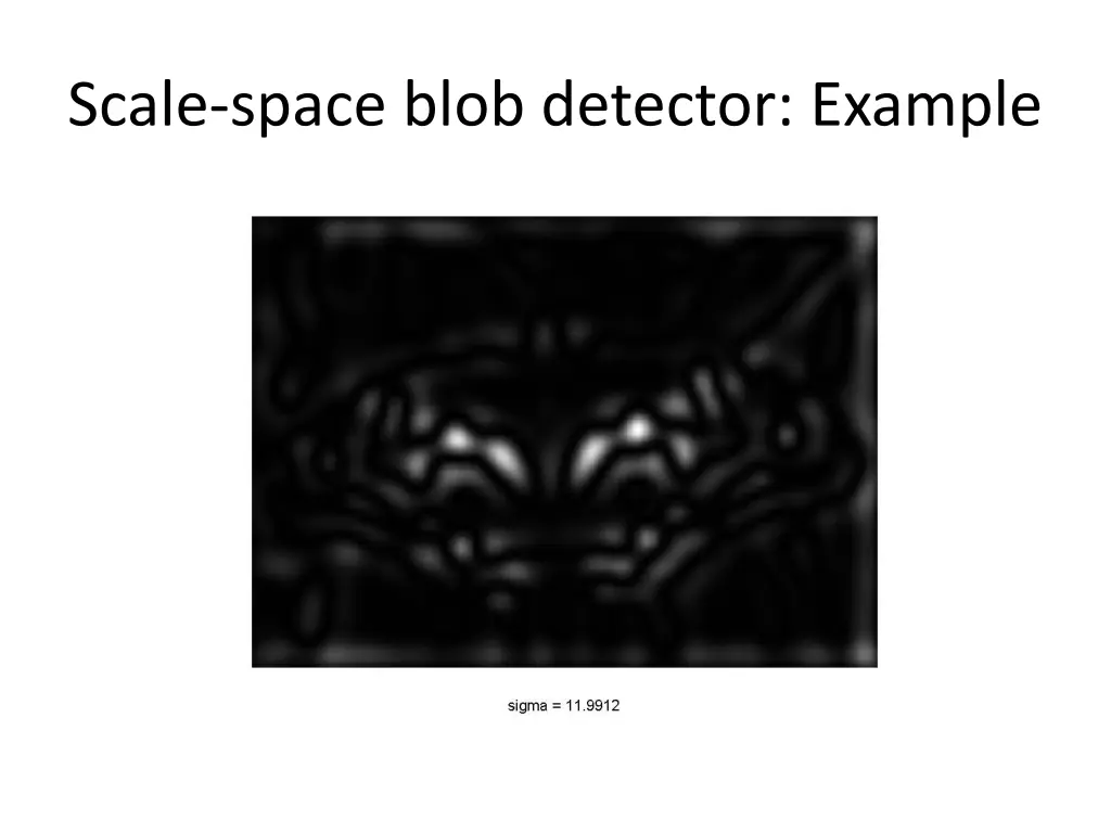 scale space blob detector example