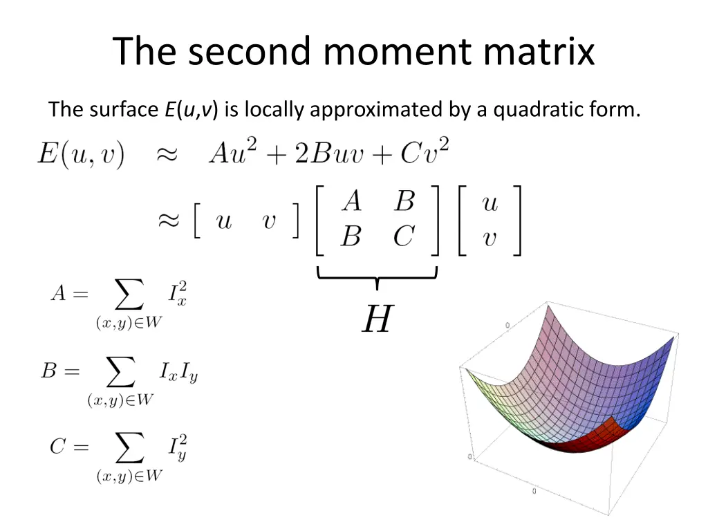 the second moment matrix