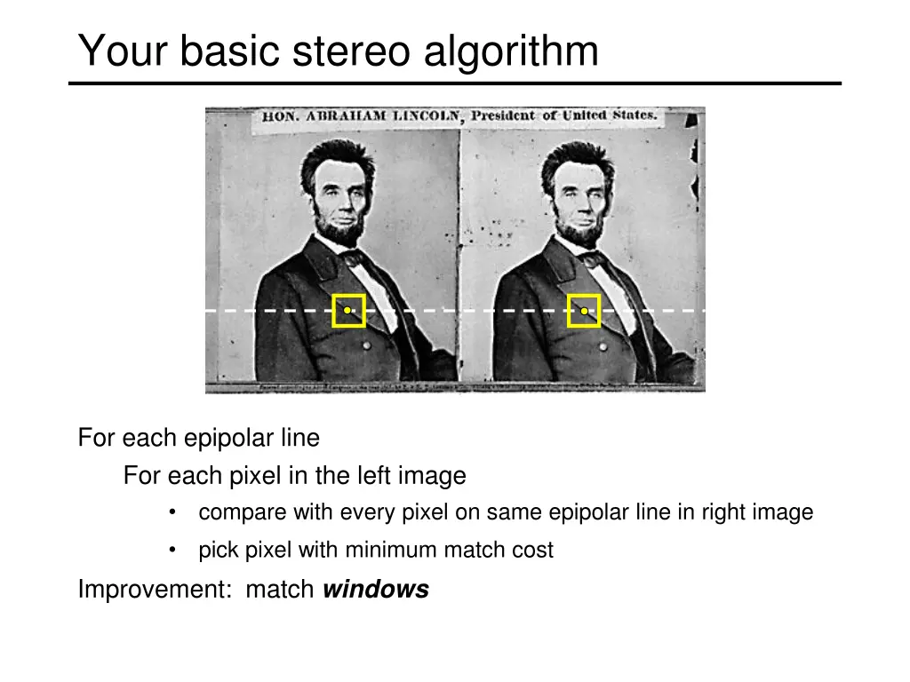 your basic stereo algorithm