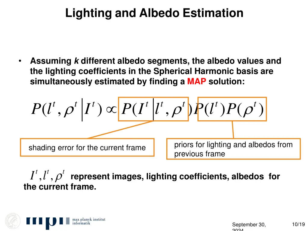 lighting and albedo estimation