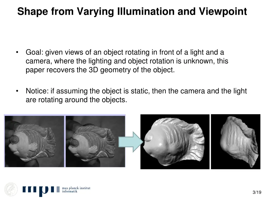 shape from varying illumination and viewpoint