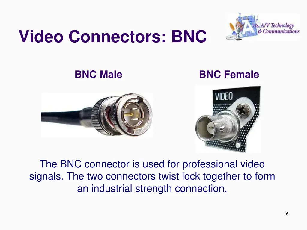 video connectors bnc