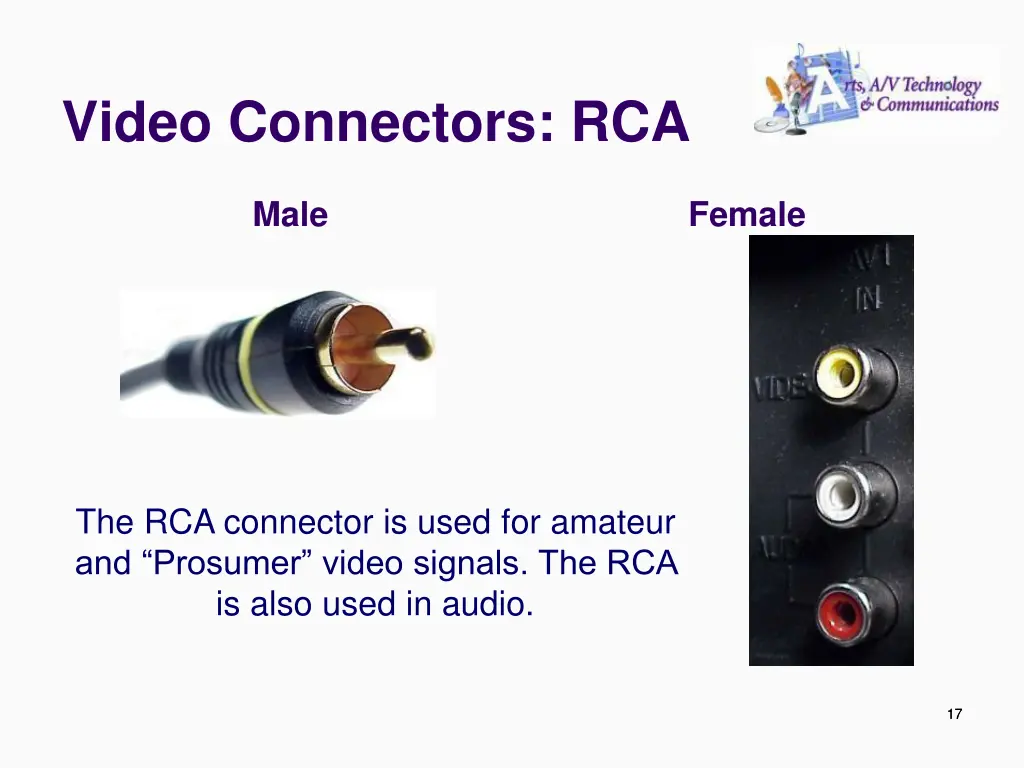 video connectors rca