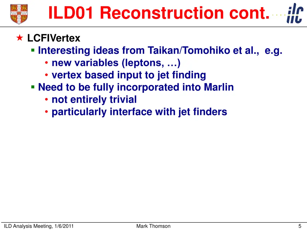 ild01 reconstruction cont