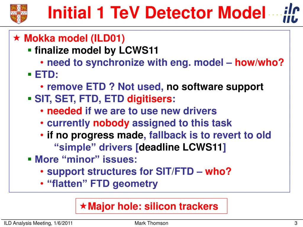 initial 1 tev detector model