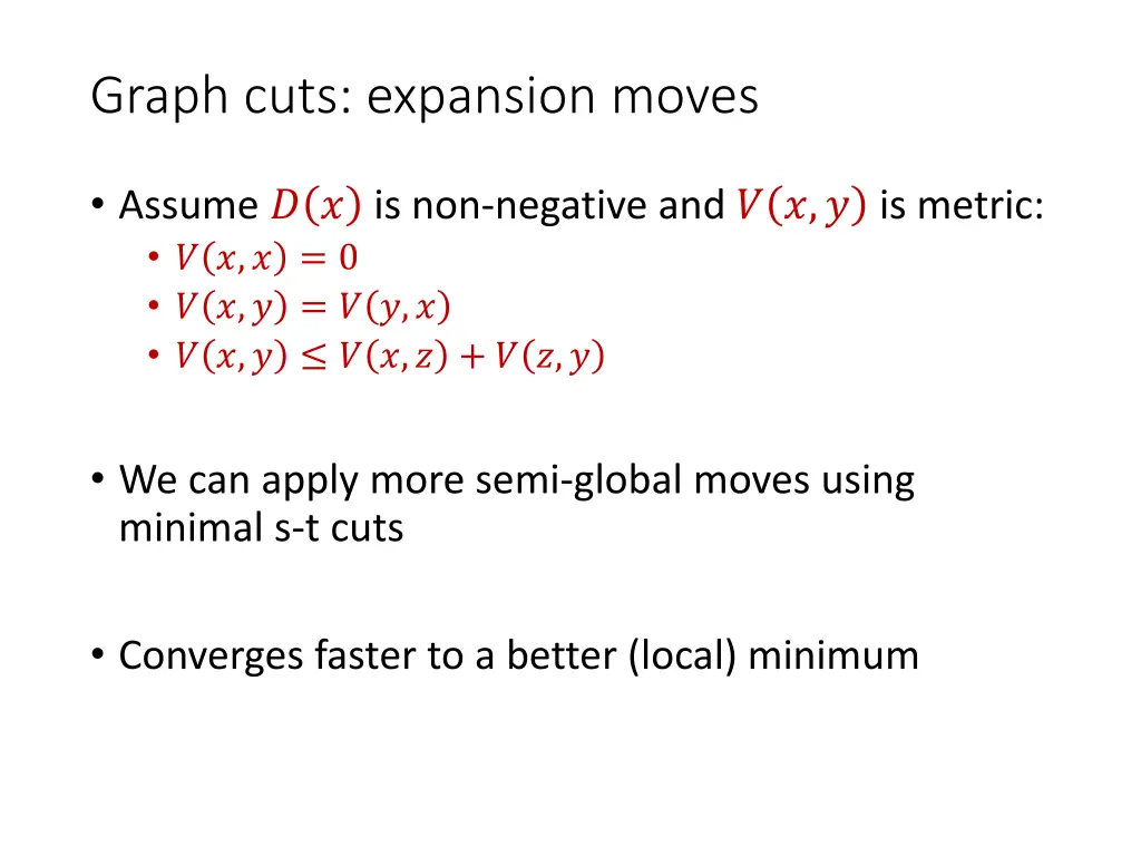 graph cuts expansion moves