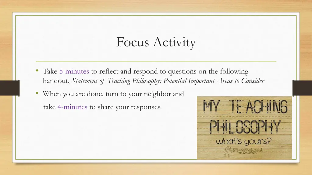 focus activity