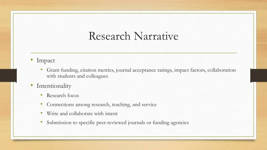 research narrative 1