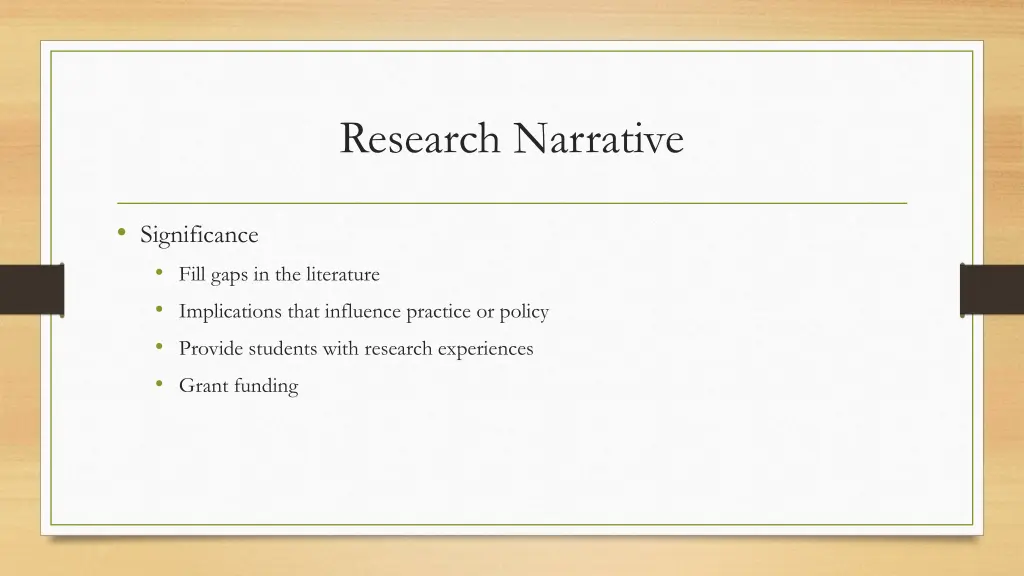 research narrative 2