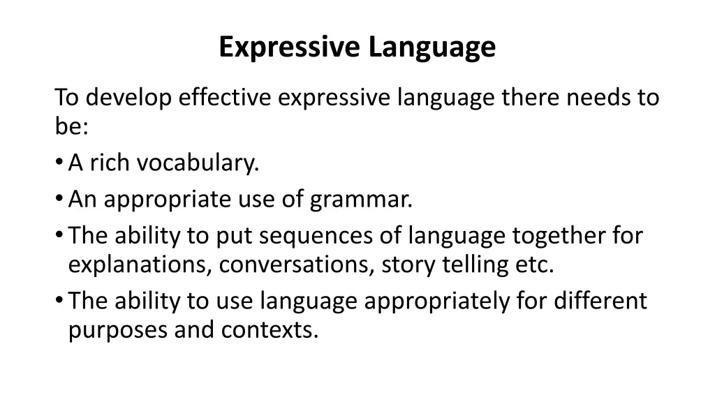 expressive language