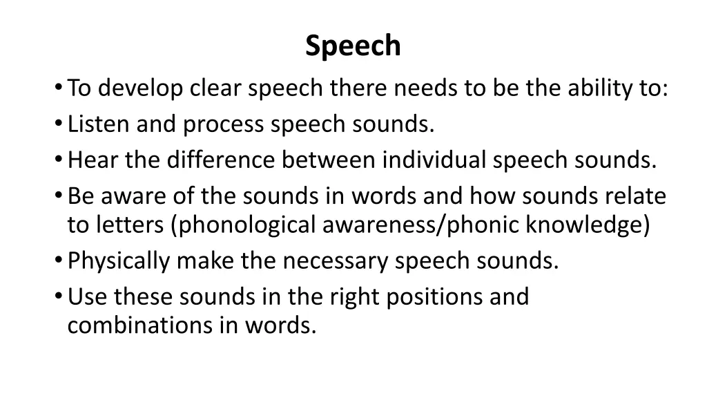 speech