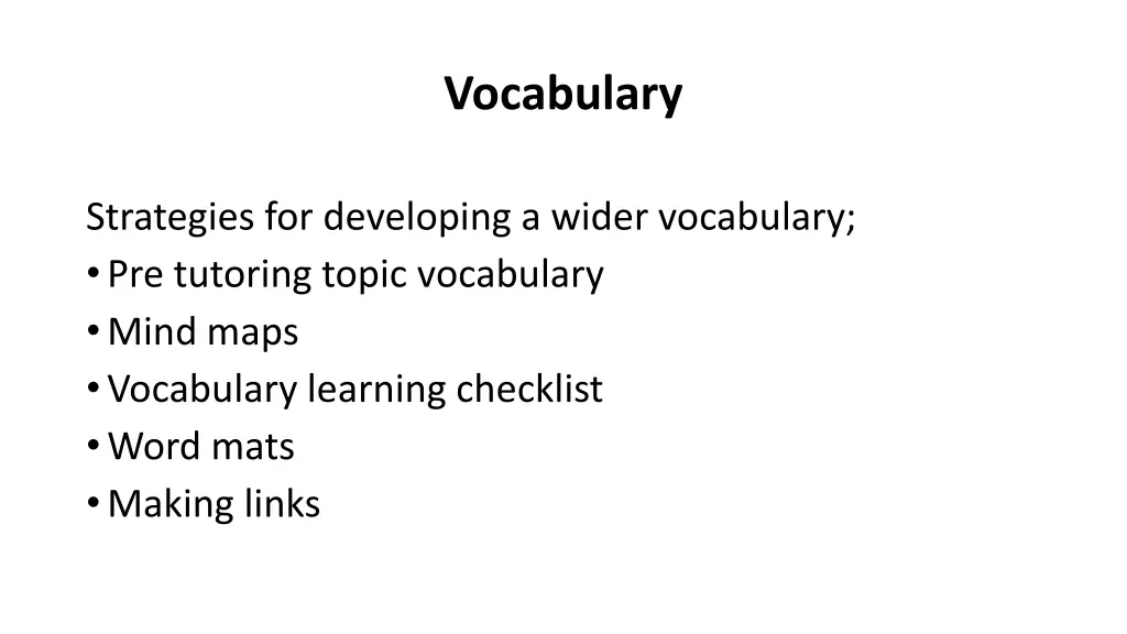 vocabulary