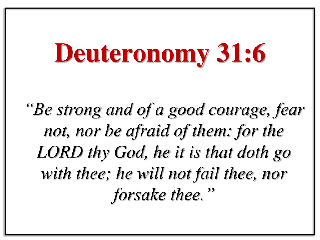 deuteronomy 31 6