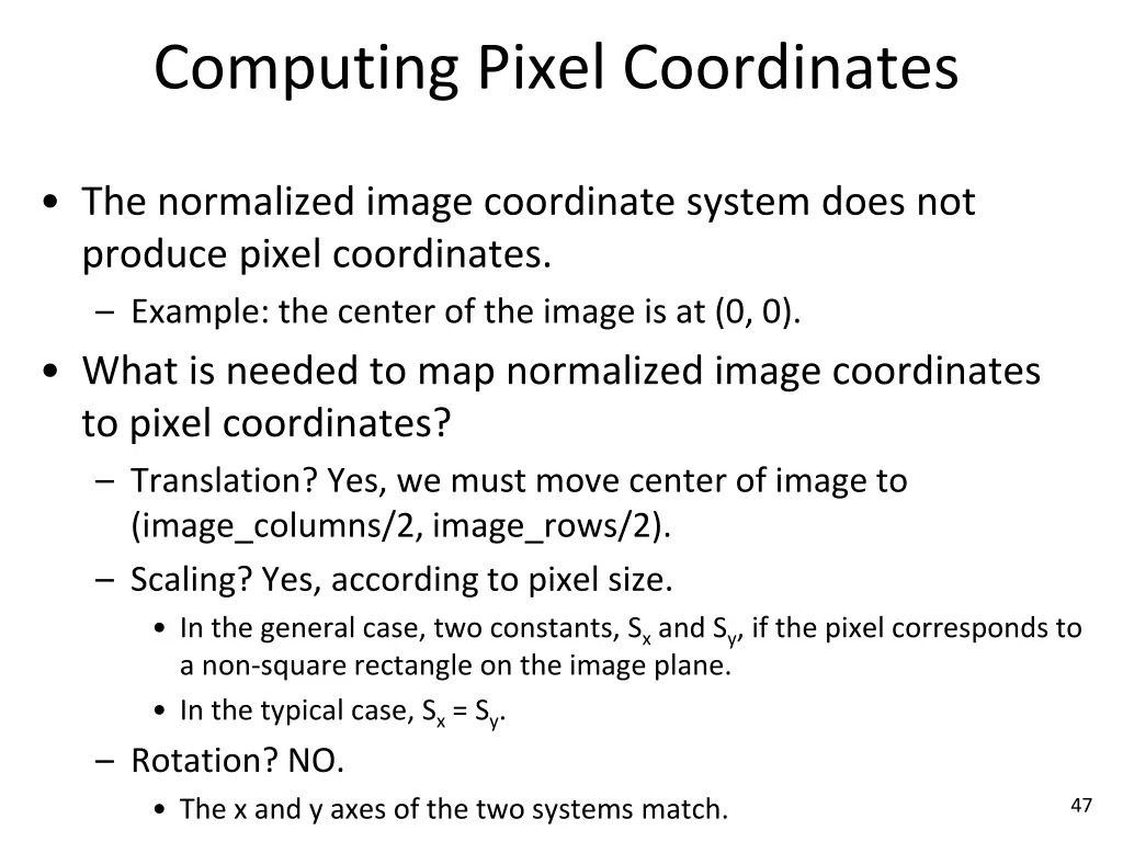 computing pixel coordinates 3