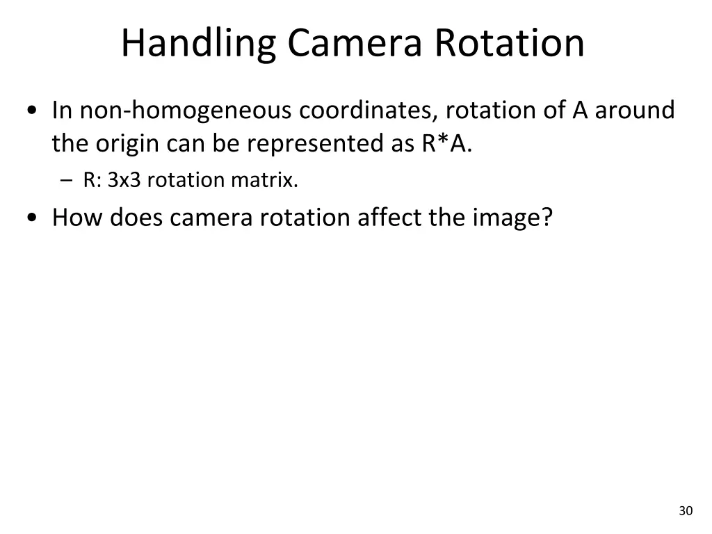 handling camera rotation 1