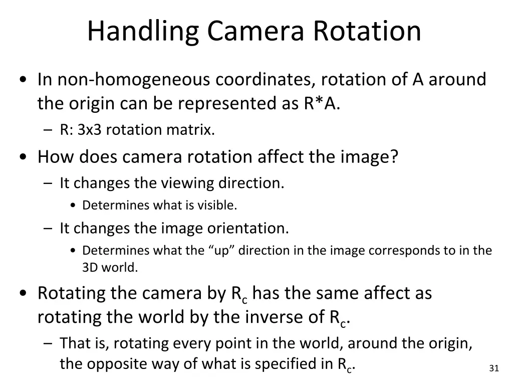 handling camera rotation 2