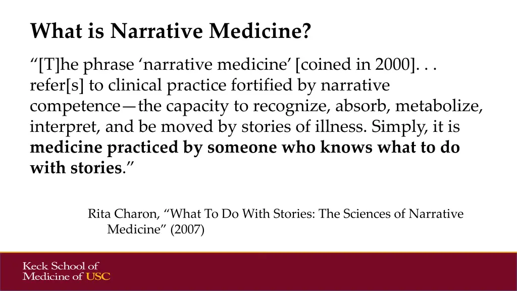 what is narrative medicine