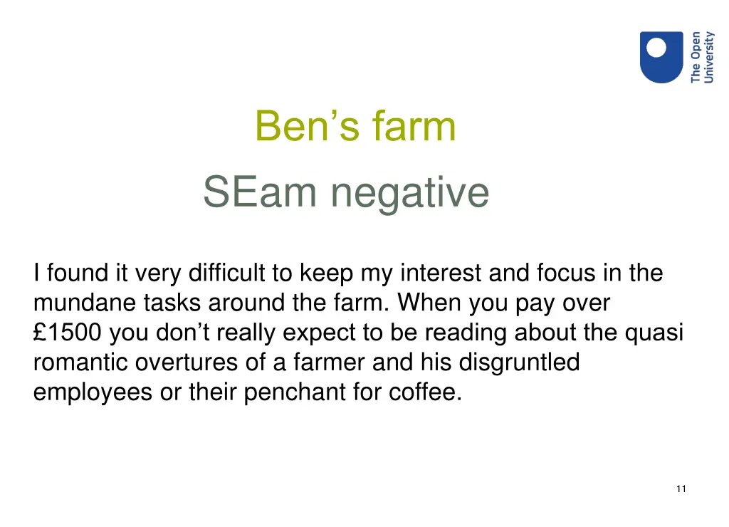 ben s farm seam negative