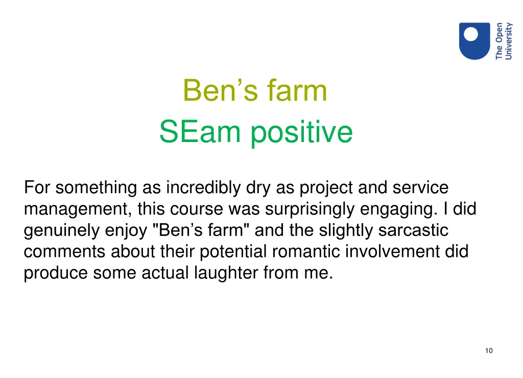 ben s farm seam positive