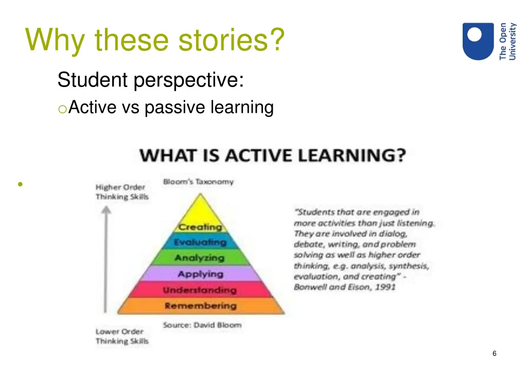 why these stories student perspective o active