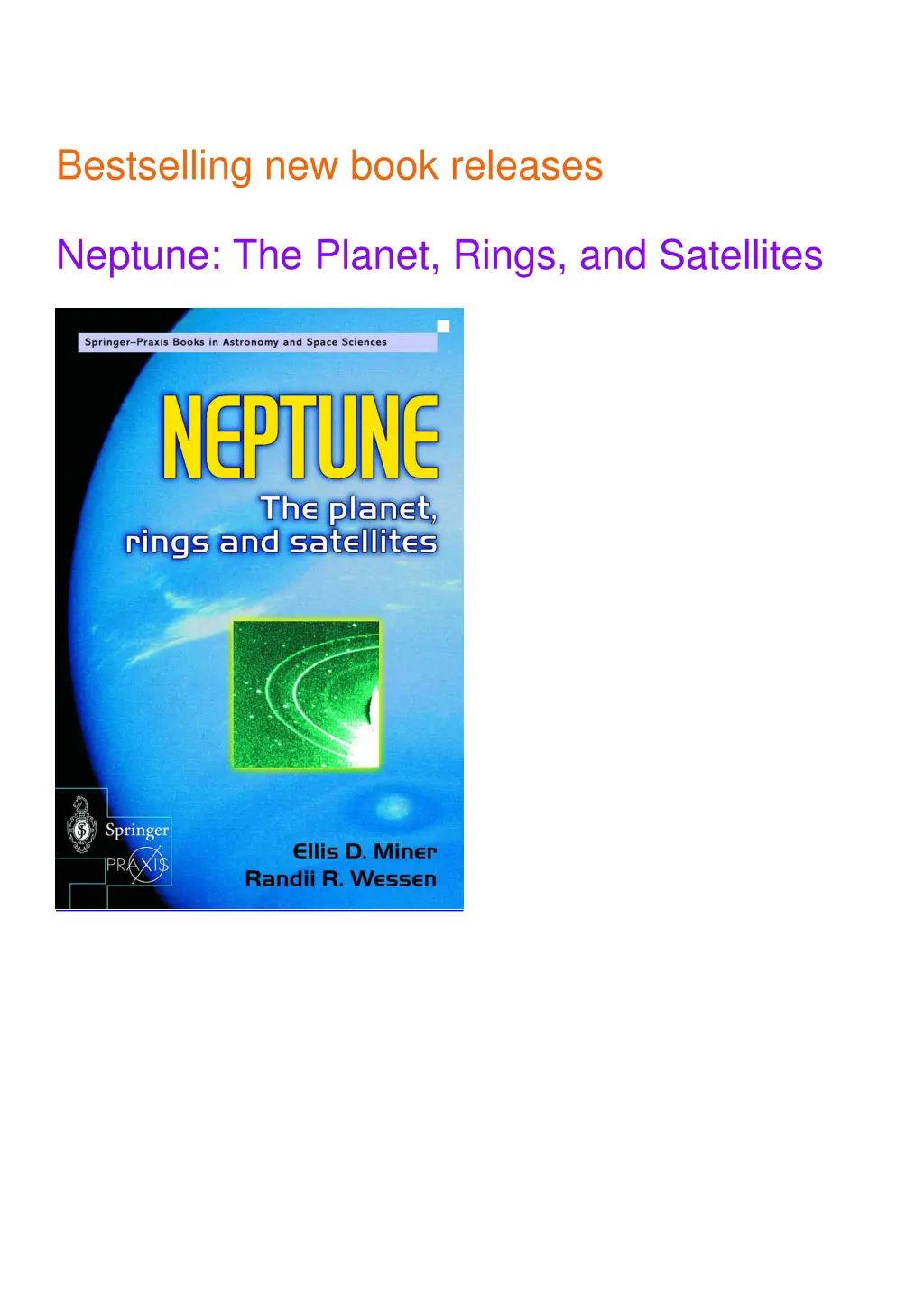 bestselling new book releases neptune the planet