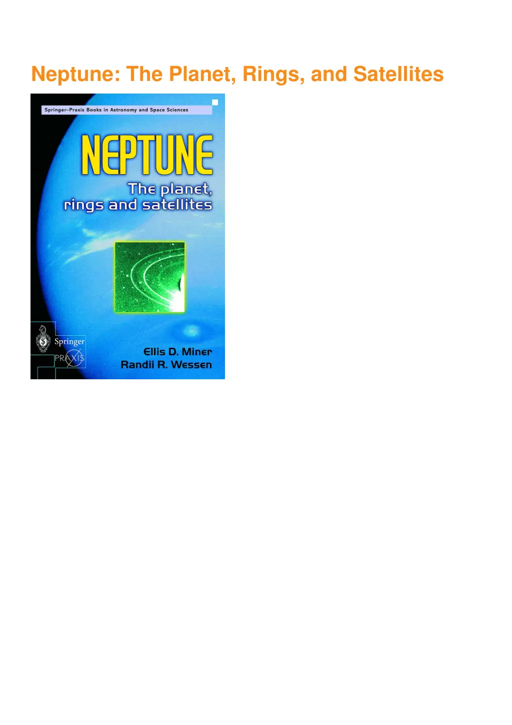 neptune the planet rings and satellites