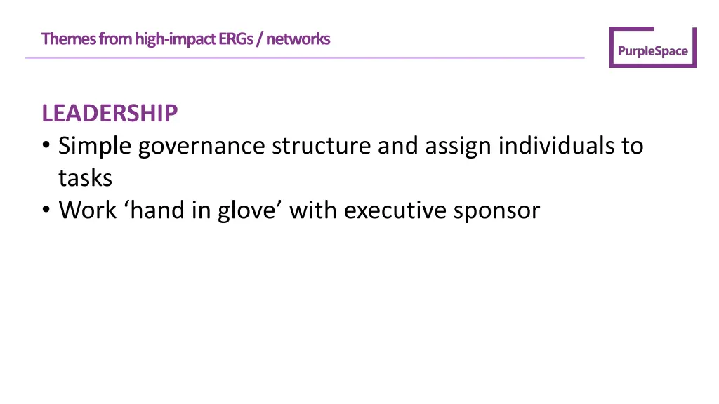 themes from high impact ergs networks 2