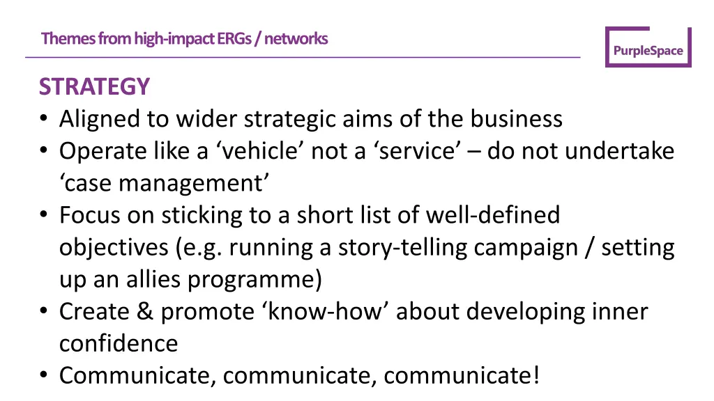 themes from high impact ergs networks 4