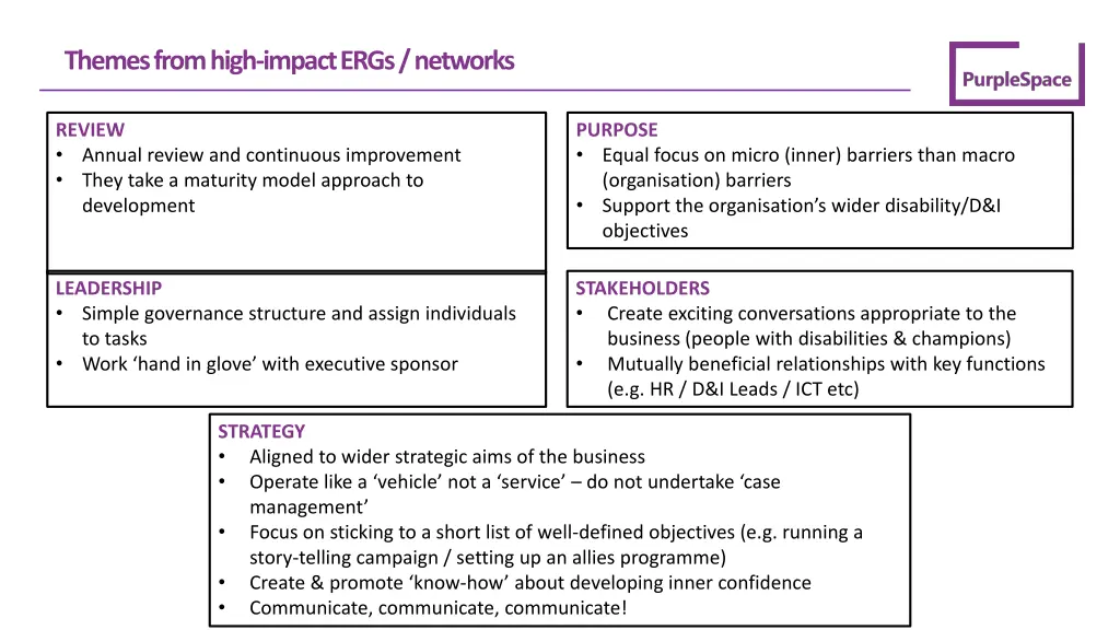 themes from high impact ergs networks 5