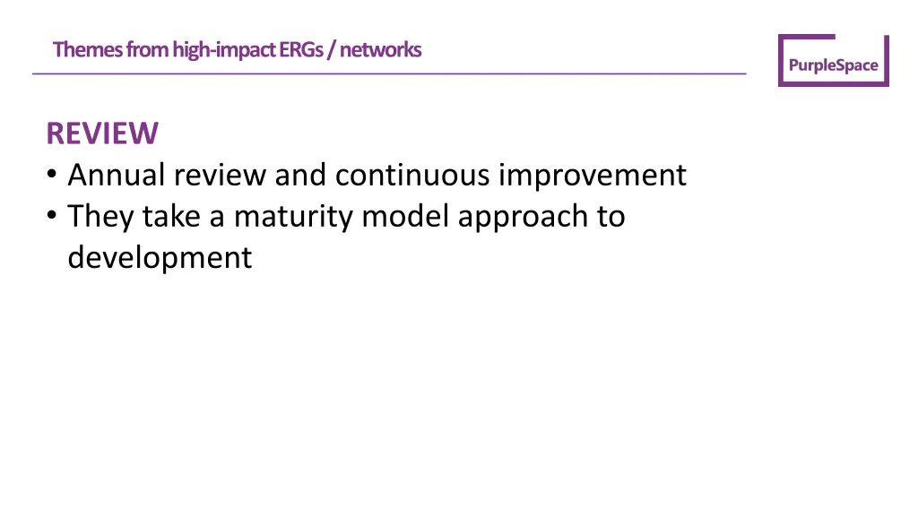 themes from high impact ergs networks