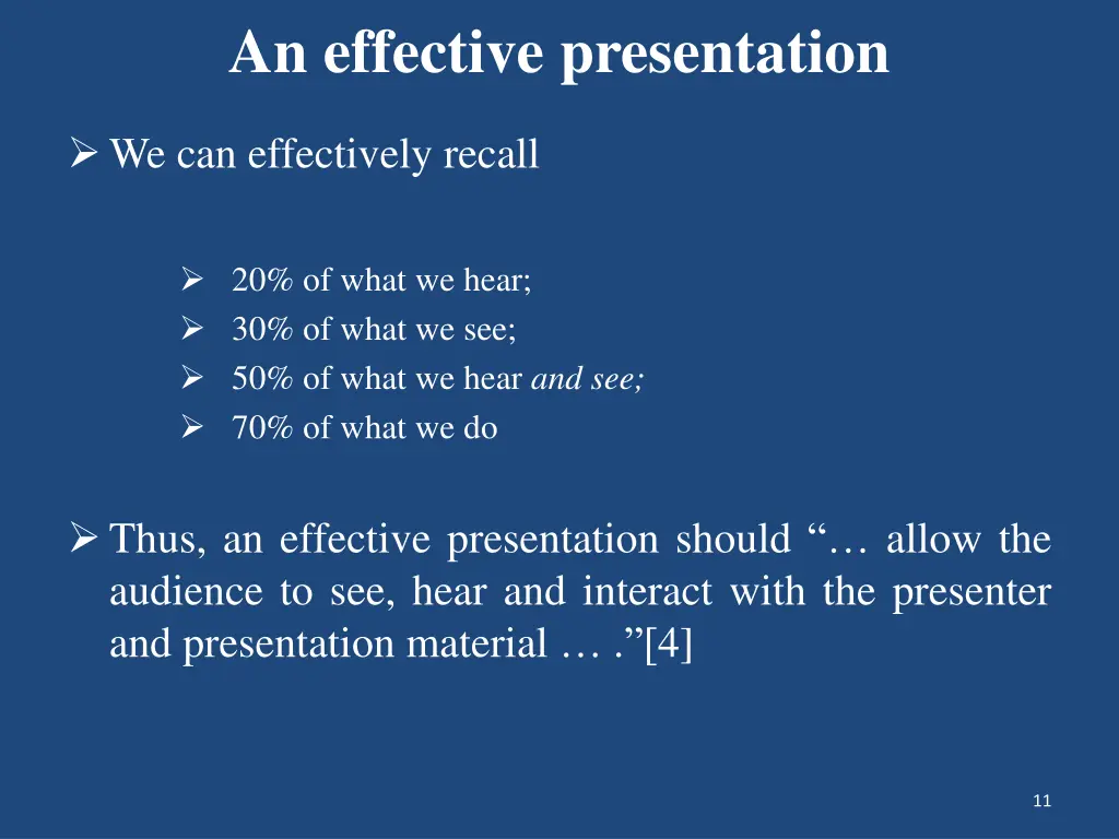 an effective presentation