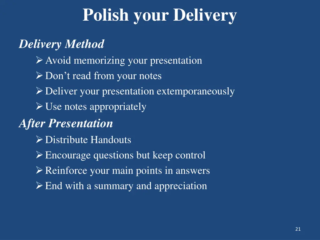 polish your delivery 1