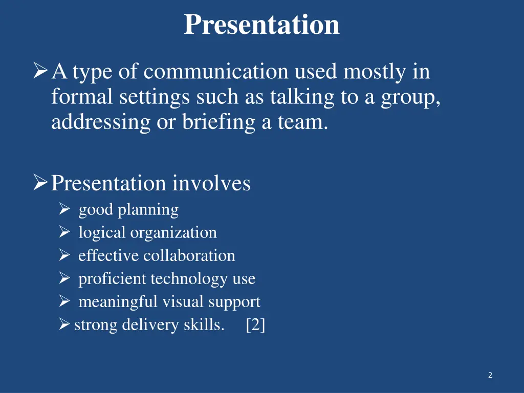 presentation